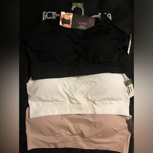 LOT of 3 NEW No Boundaries Seamless Cami Bra in Black, White and Tan
